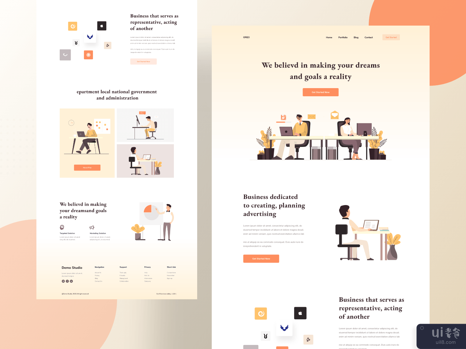 数字代理登陆页面设计(Digital Agency Landing Page Design)插图