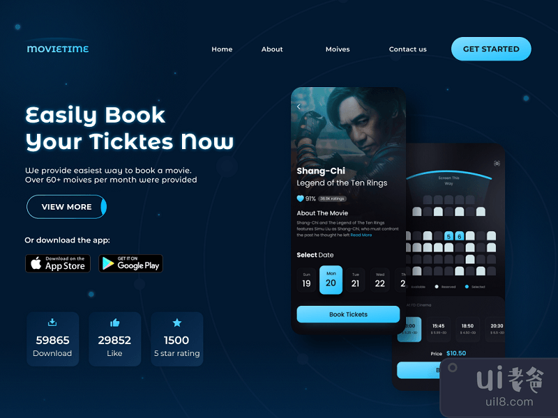 Movie Tickets Booking - Web Layout