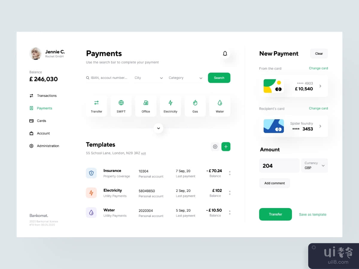 Payments Dashboard Design