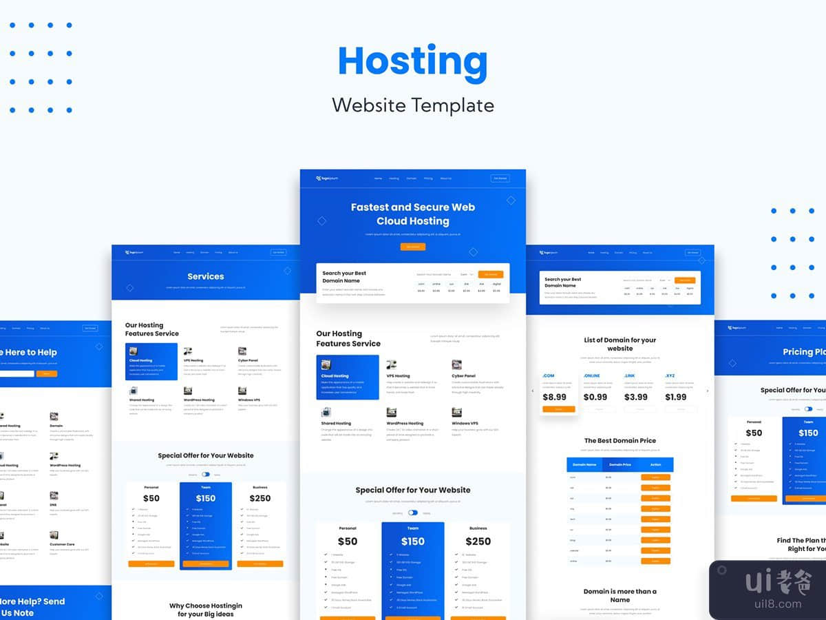 Hosting Service Website Template