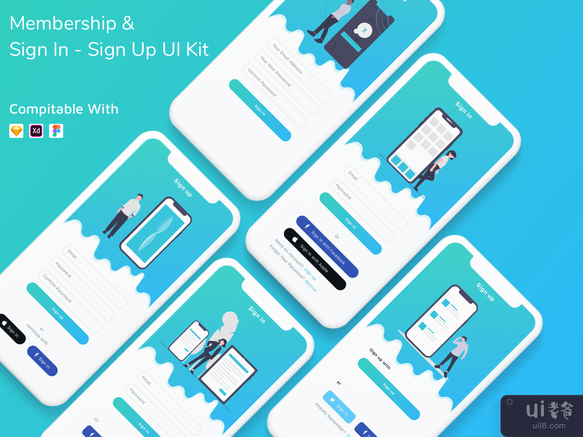 Membership & Sign In - Sign Up UI Kit v3