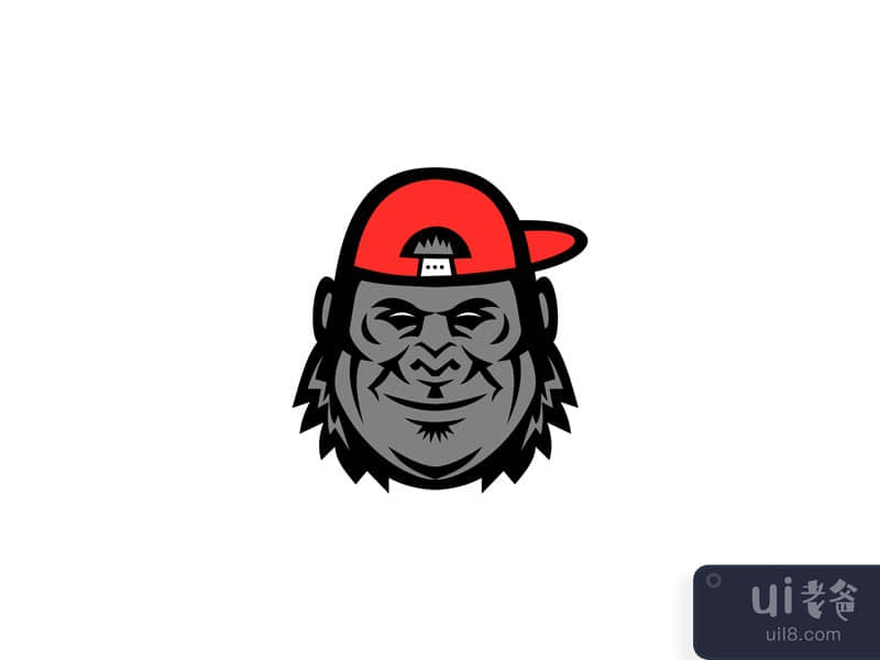 Gorilla Wearing Cap Mascot