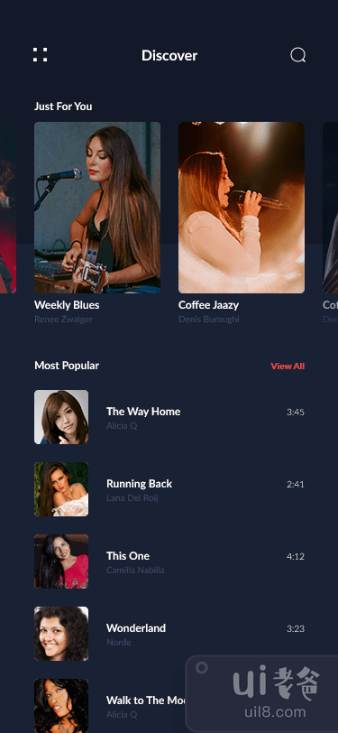 音乐应用UI设计(Music app UI design)插图