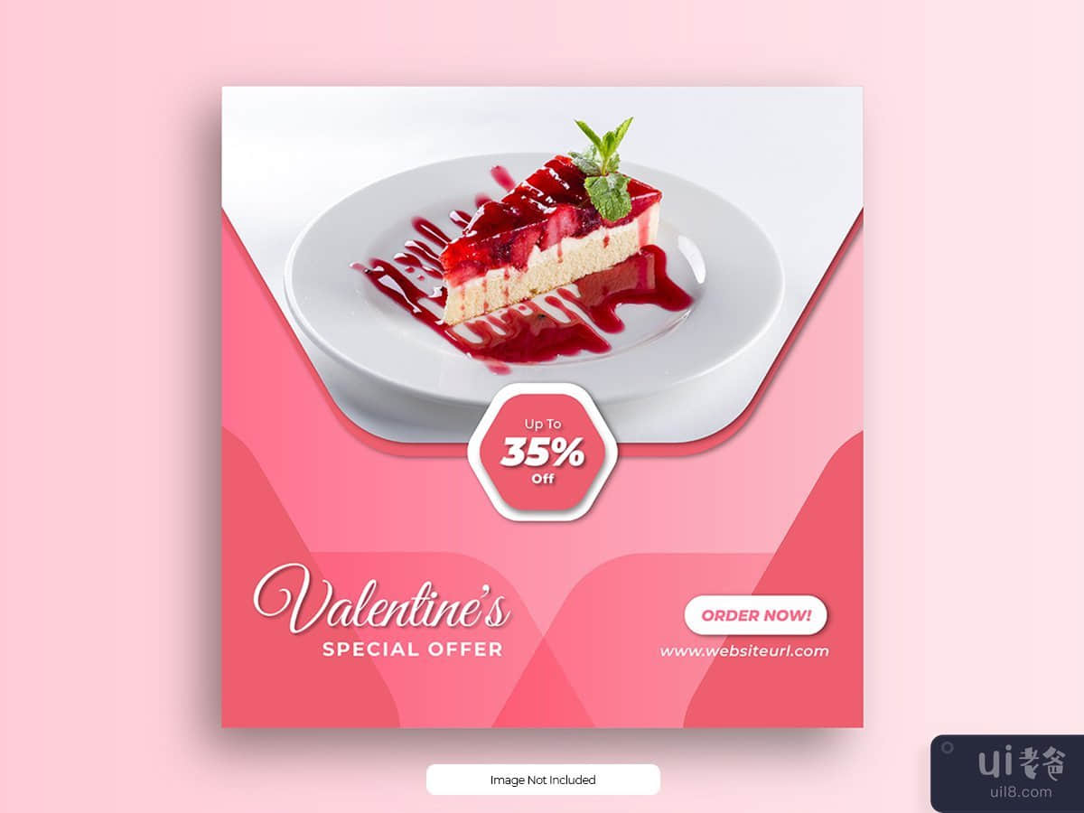 social media valentine sale web banner post template 