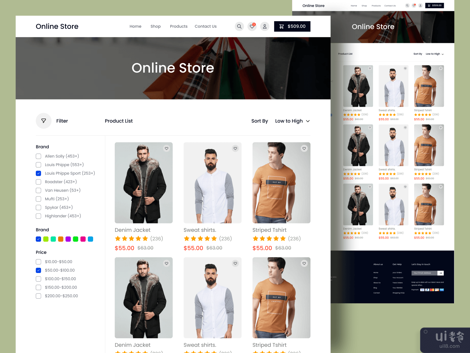 E-commerce web Filter page