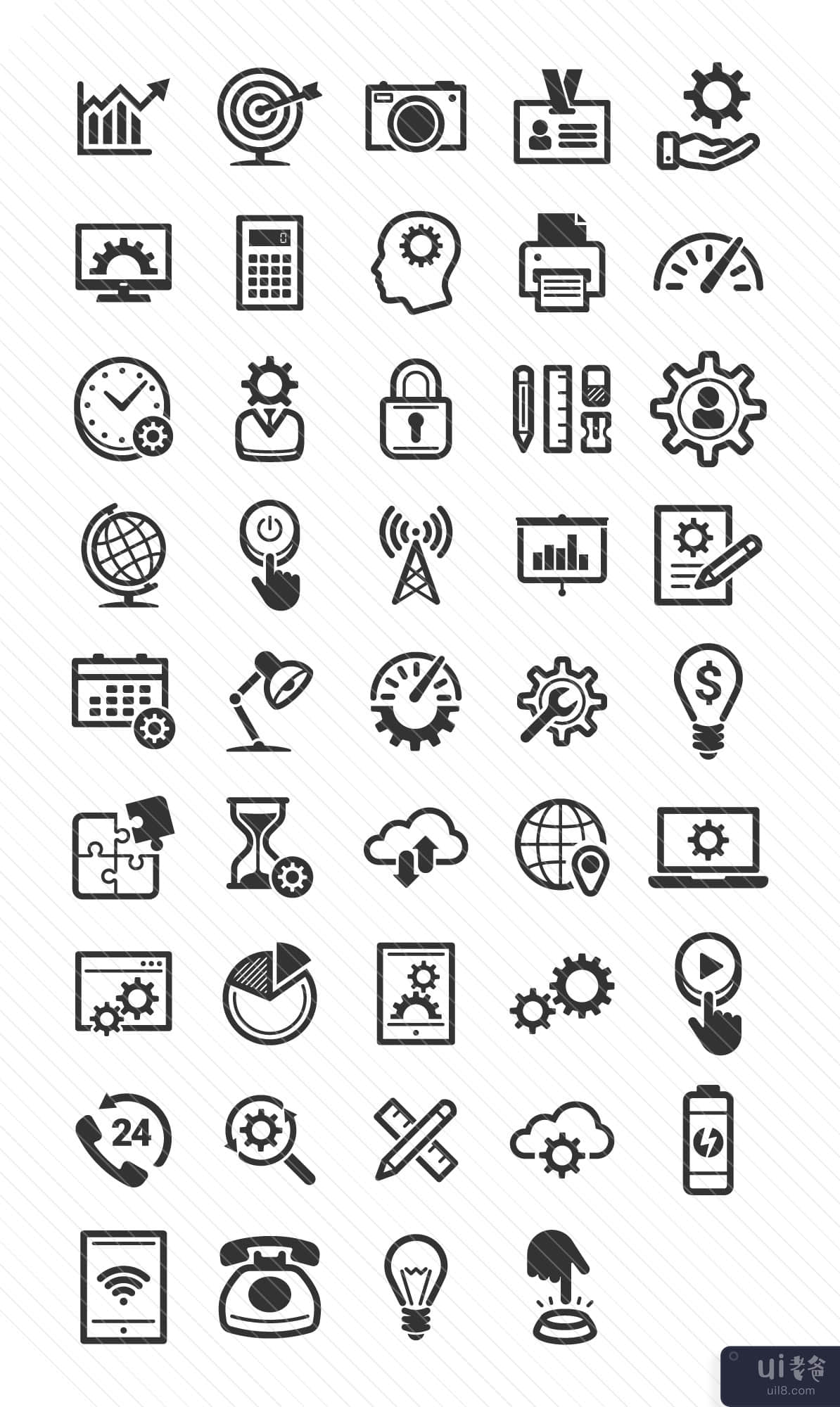44 办公室和生产力图标(44 Office and Productivity Icons)插图