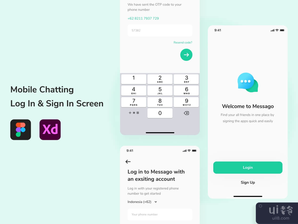 Mobile Chatting Apps - Log In and Sign In 