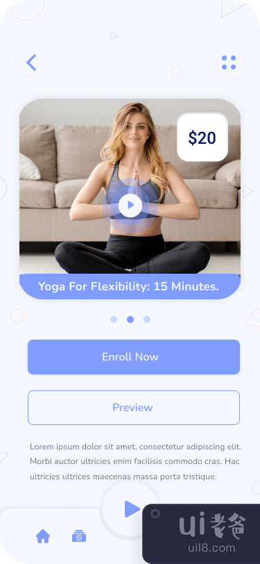 瑜伽移动应用程序设计(Yoga Mobile Apps Design)插图
