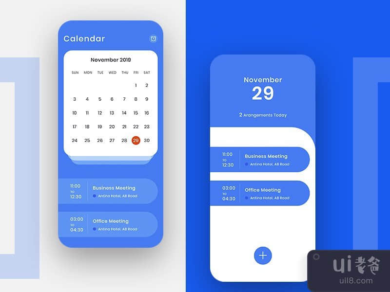 日历应用程序屏幕(Calendar App Screen)插图