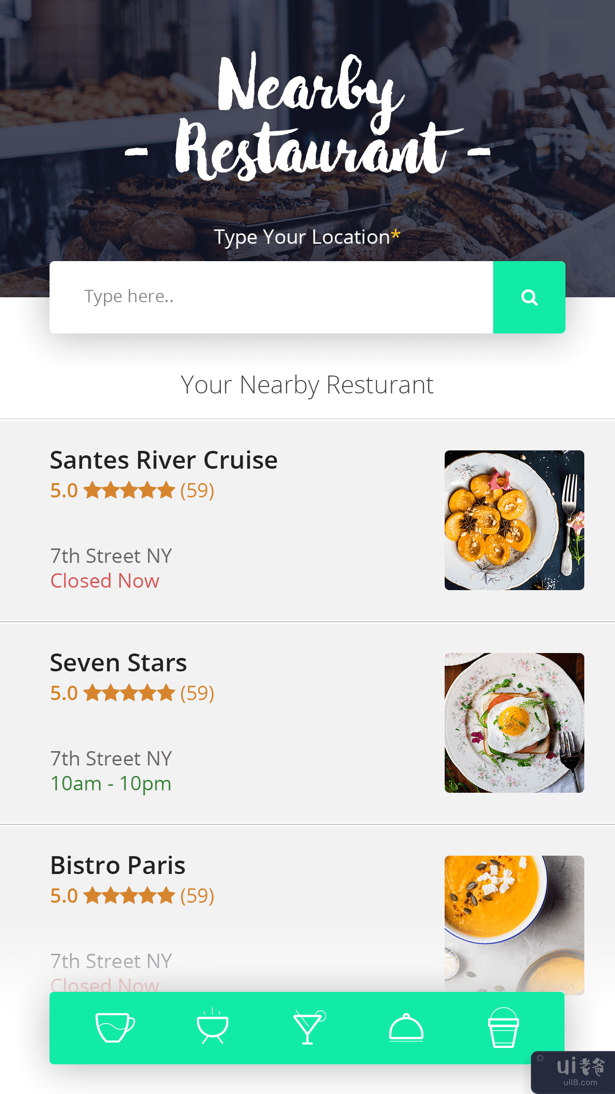 附近餐厅应用程序模板(Nearby Restaurant App Template)插图1