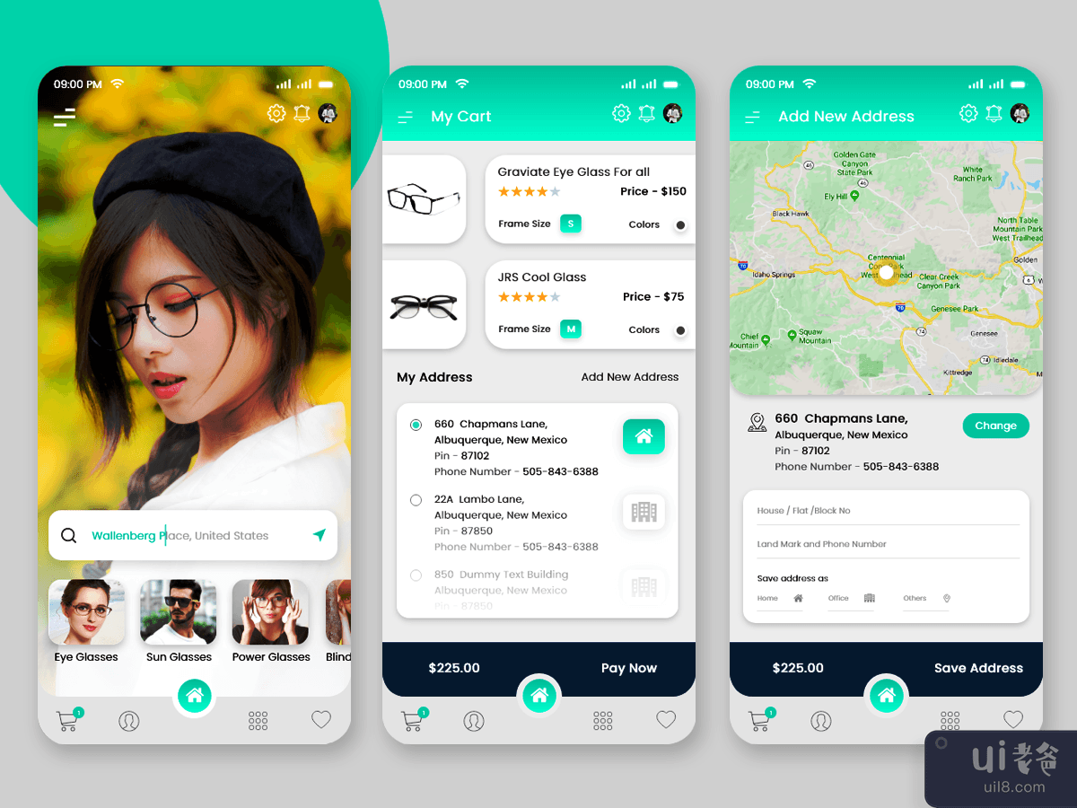 规格或眼镜在线购物商店移动应用程序(Specs or Eye Glasses Online Shopping Store Mobile App)插图4