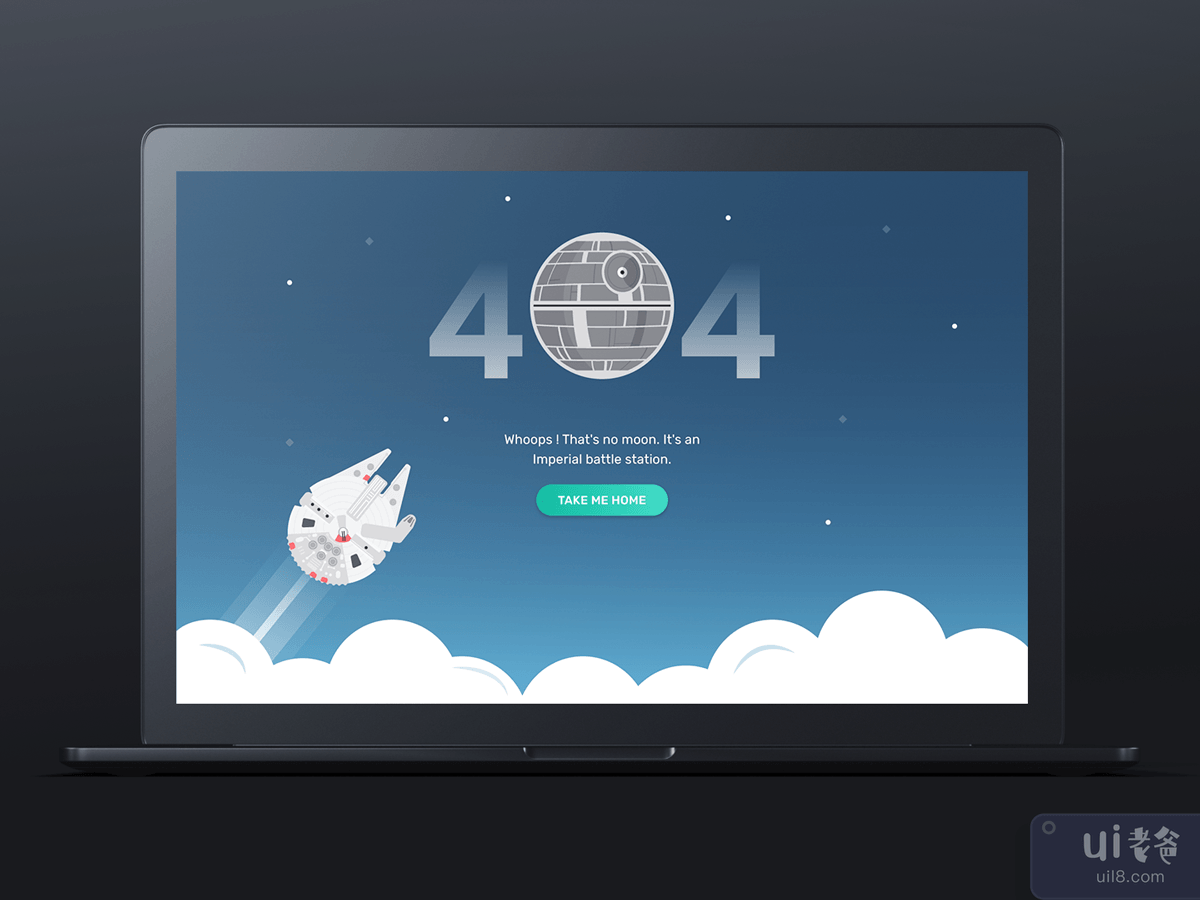 Star wars inspired 404 page for Entri