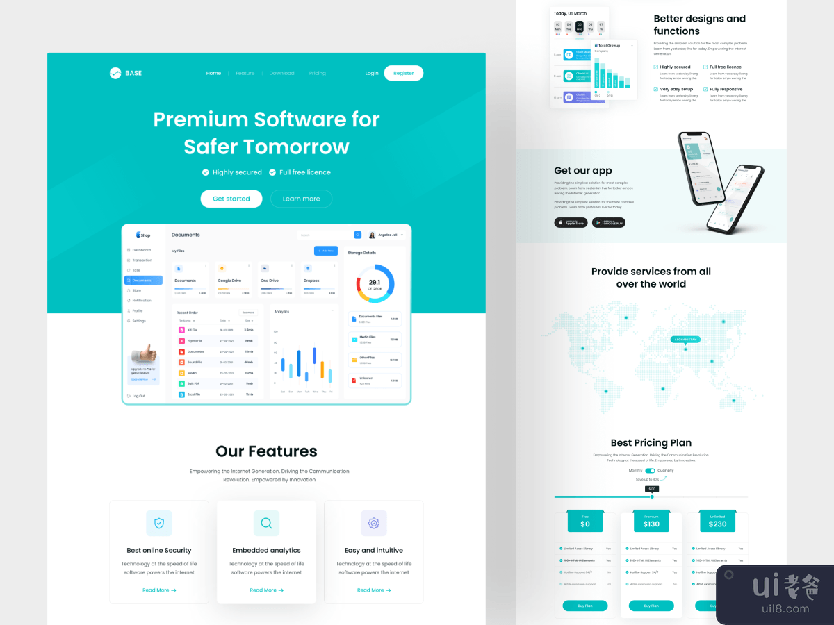 Saas Landing Page - Ui Design