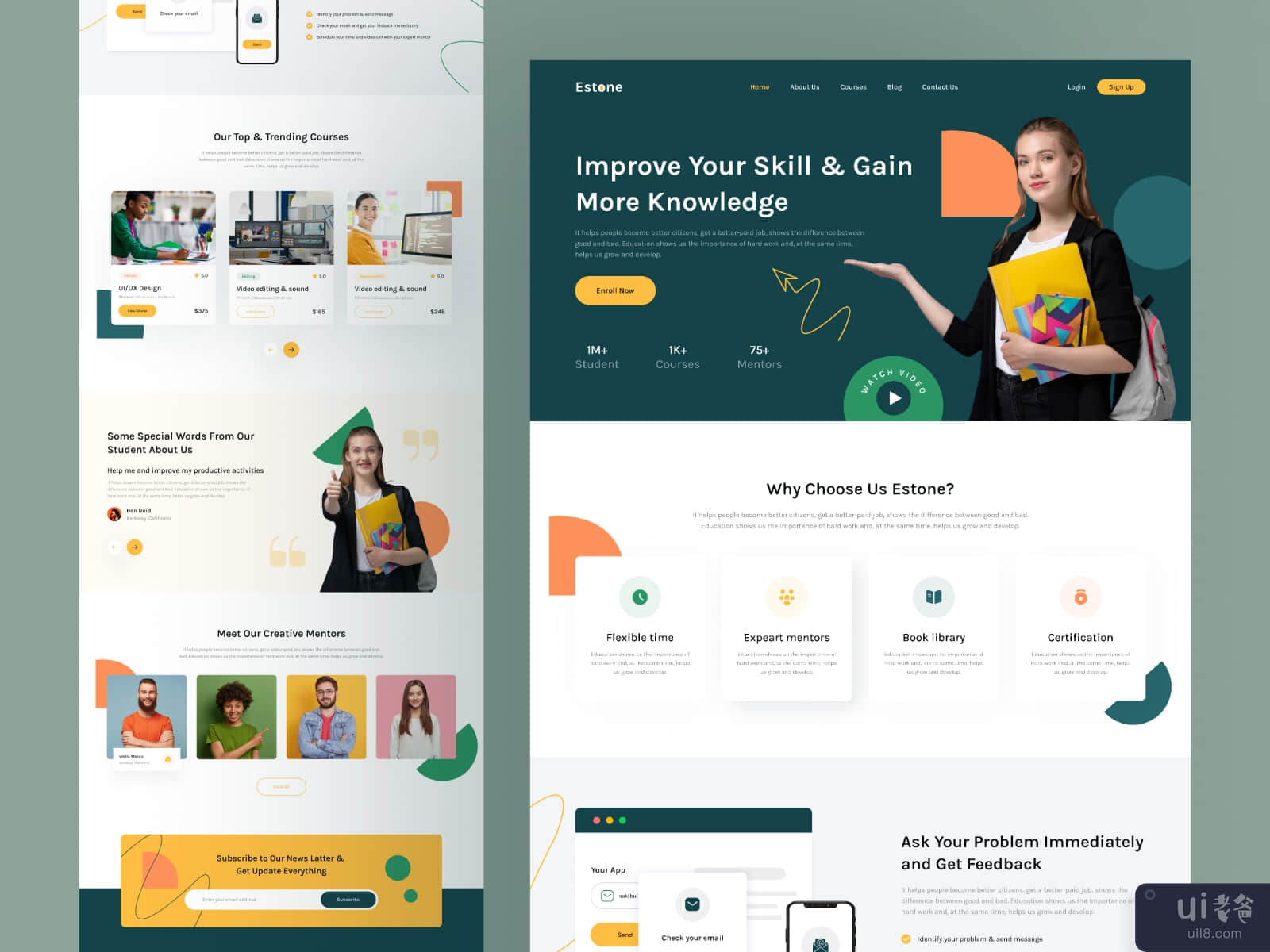 Online Education landing Page