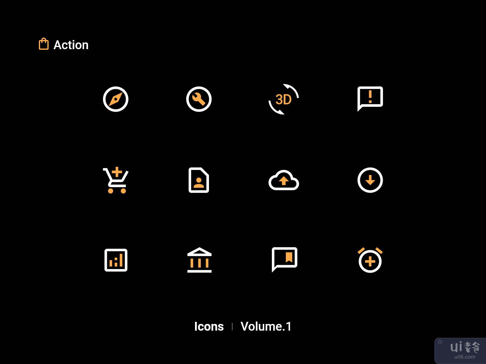 动作图标 Vol.1(Action Icons Vol.1)插图