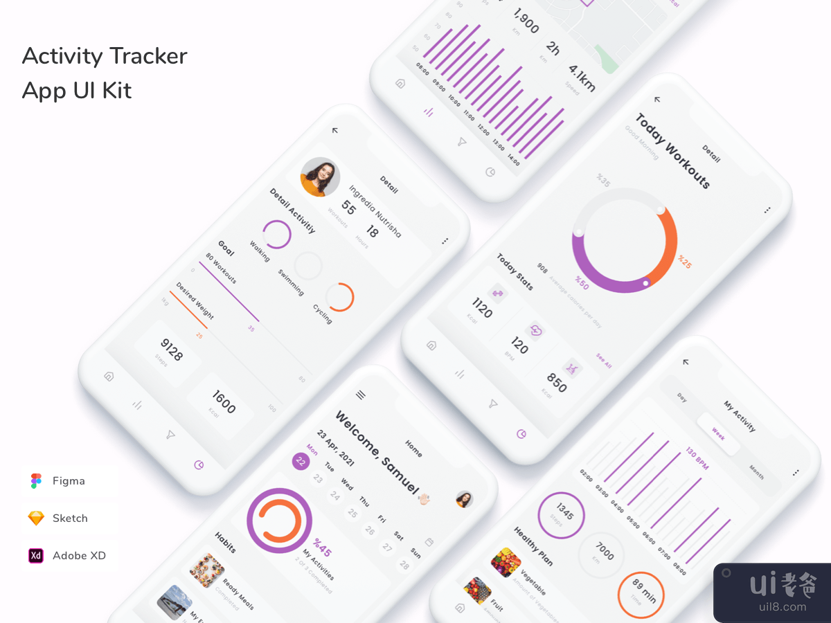 Activity Tracker App UI Kit