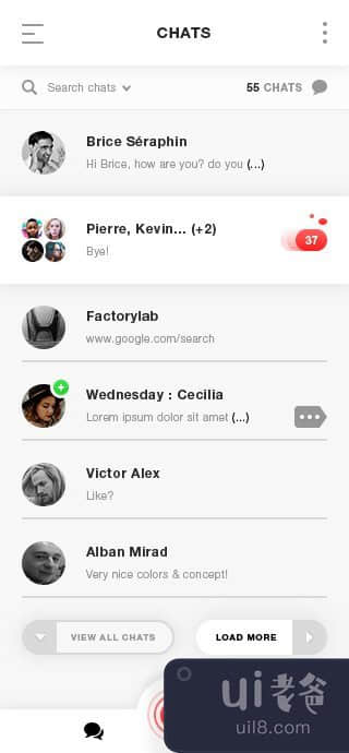 聊天应用界面(Chat App UI)插图