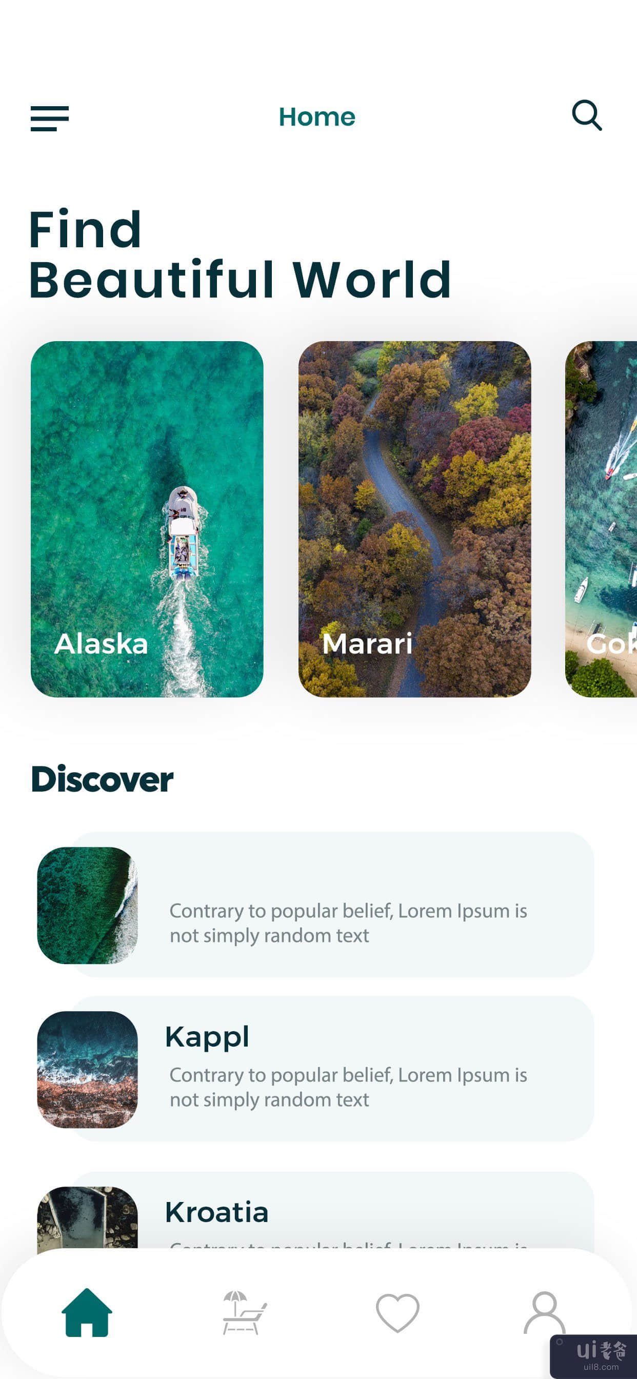 旅游应用 ui 套件(Travel App ui kit)插图