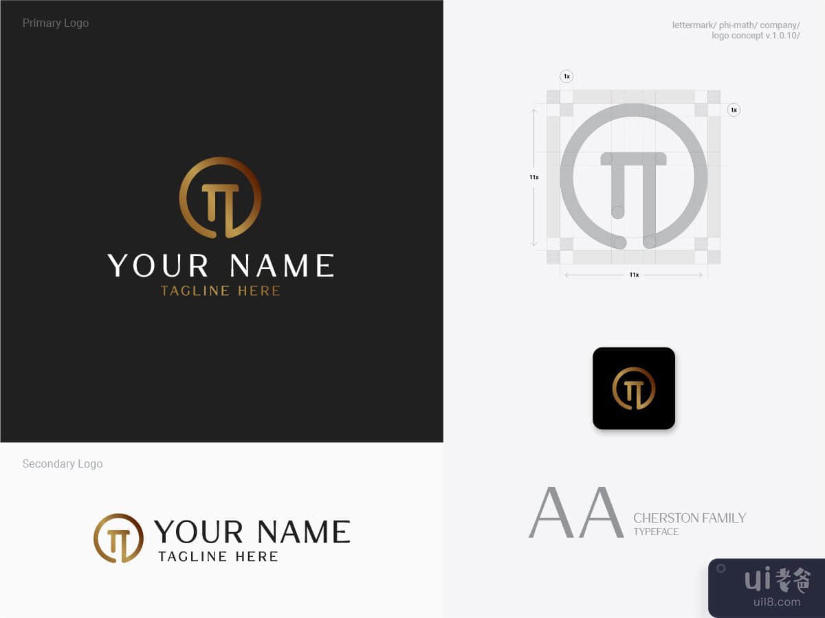 Custom Template Elegan Luxury Mature Company Logo for Math Logo