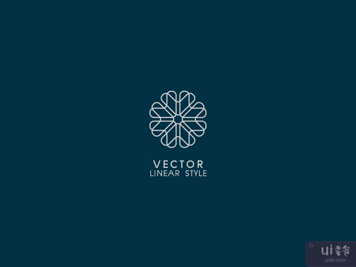 Vector linear style logo design