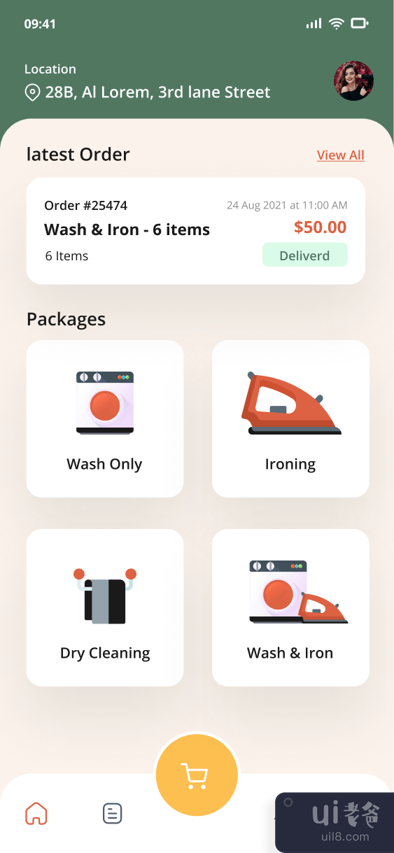 洗衣应用设计(laundry App Design)插图1