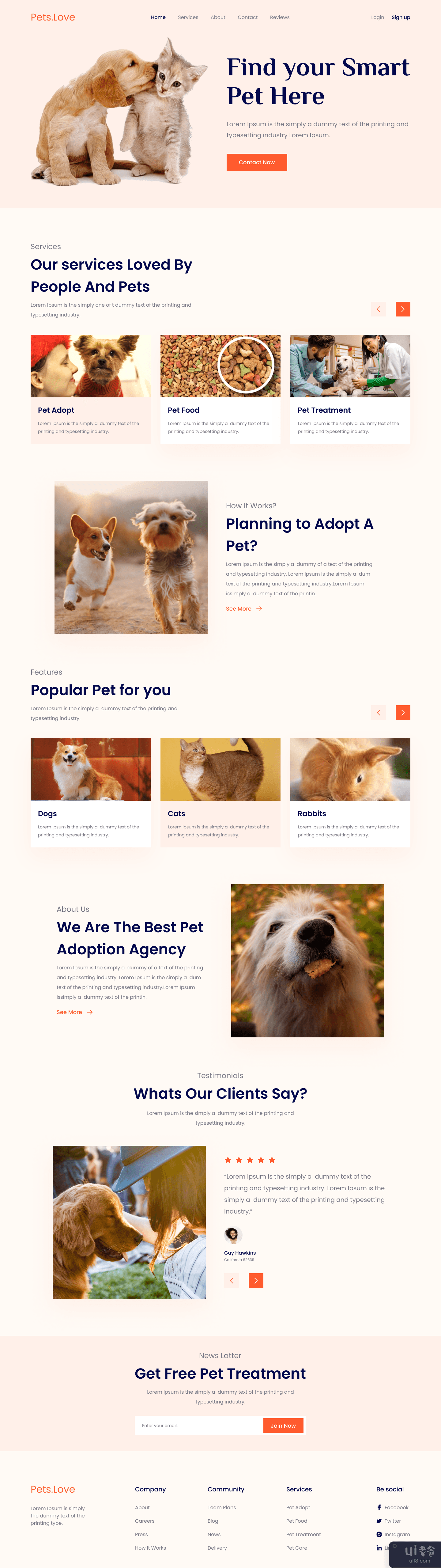 宠物收养登陆页面(Pet Adoption Landing Page)插图