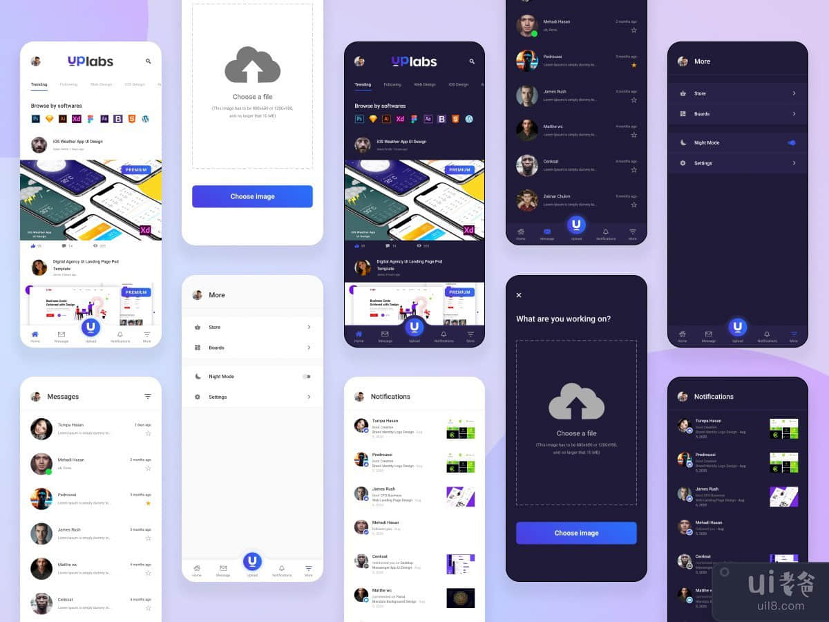 Uplabs Mobile App UI Design