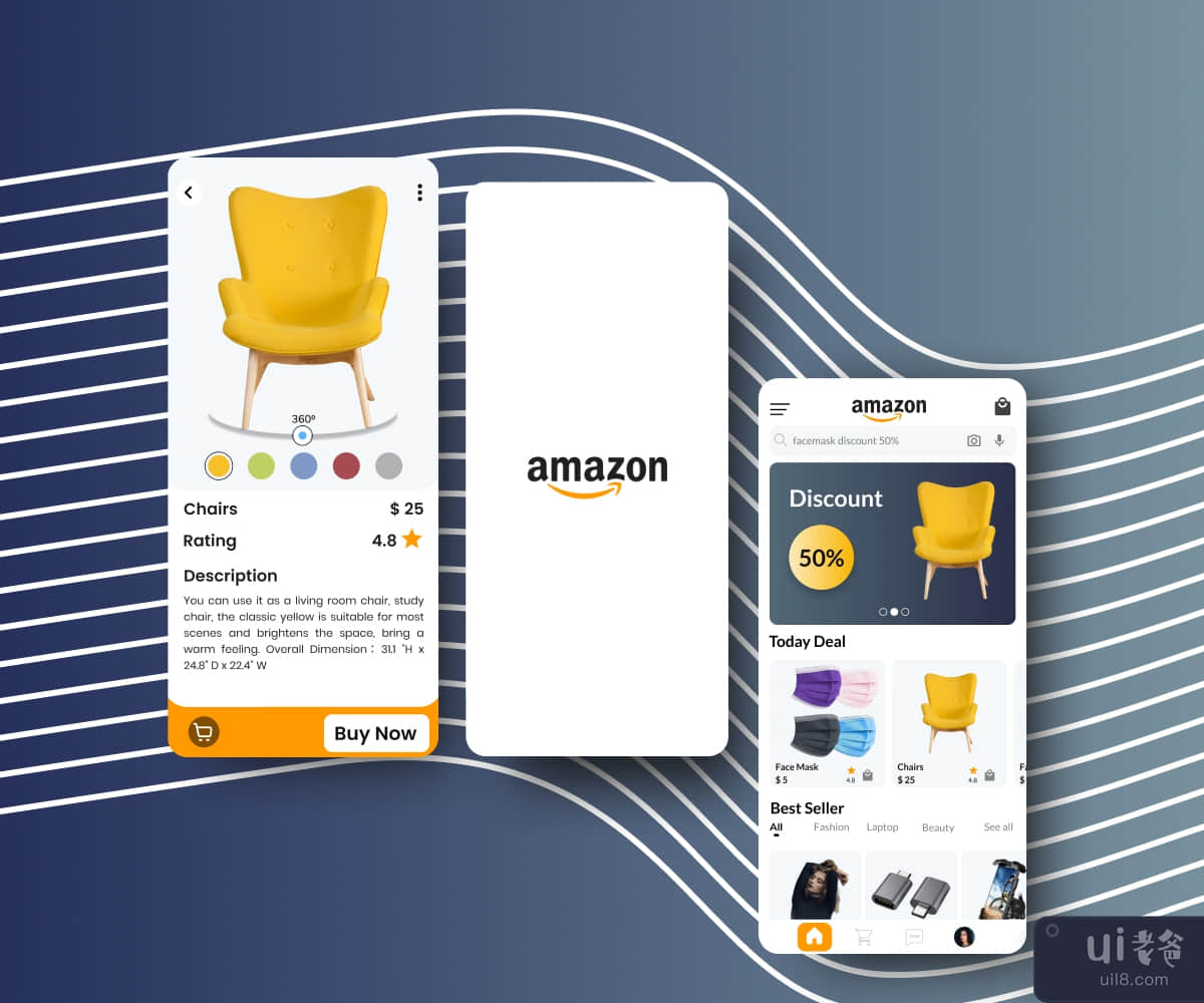 Amazone 重新设计 ui 套件(Amazone Redesign ui kits)插图