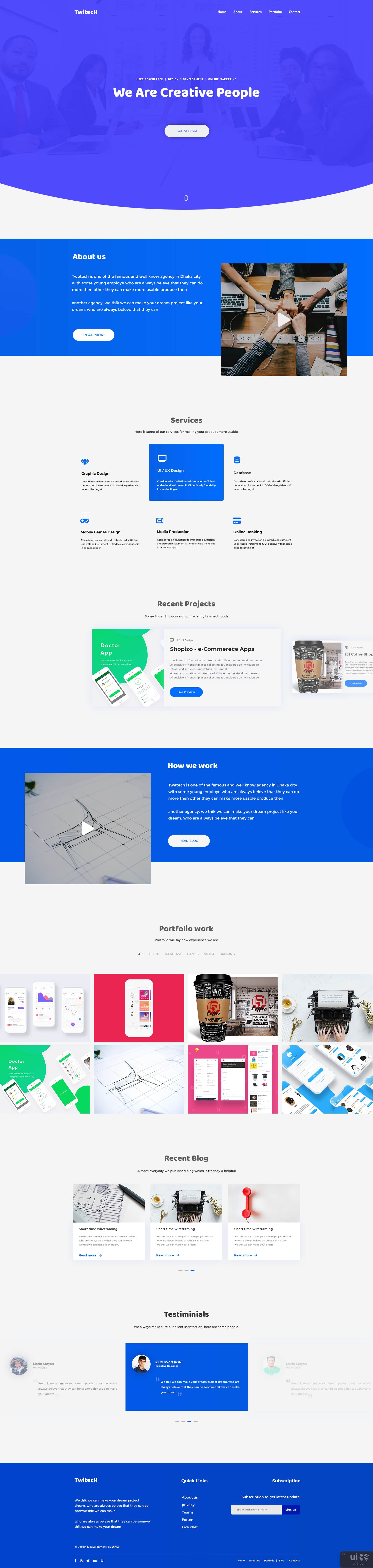 Twintech Agency - 登陆页面界面(Twintech Agency - Landing Page Interface)插图