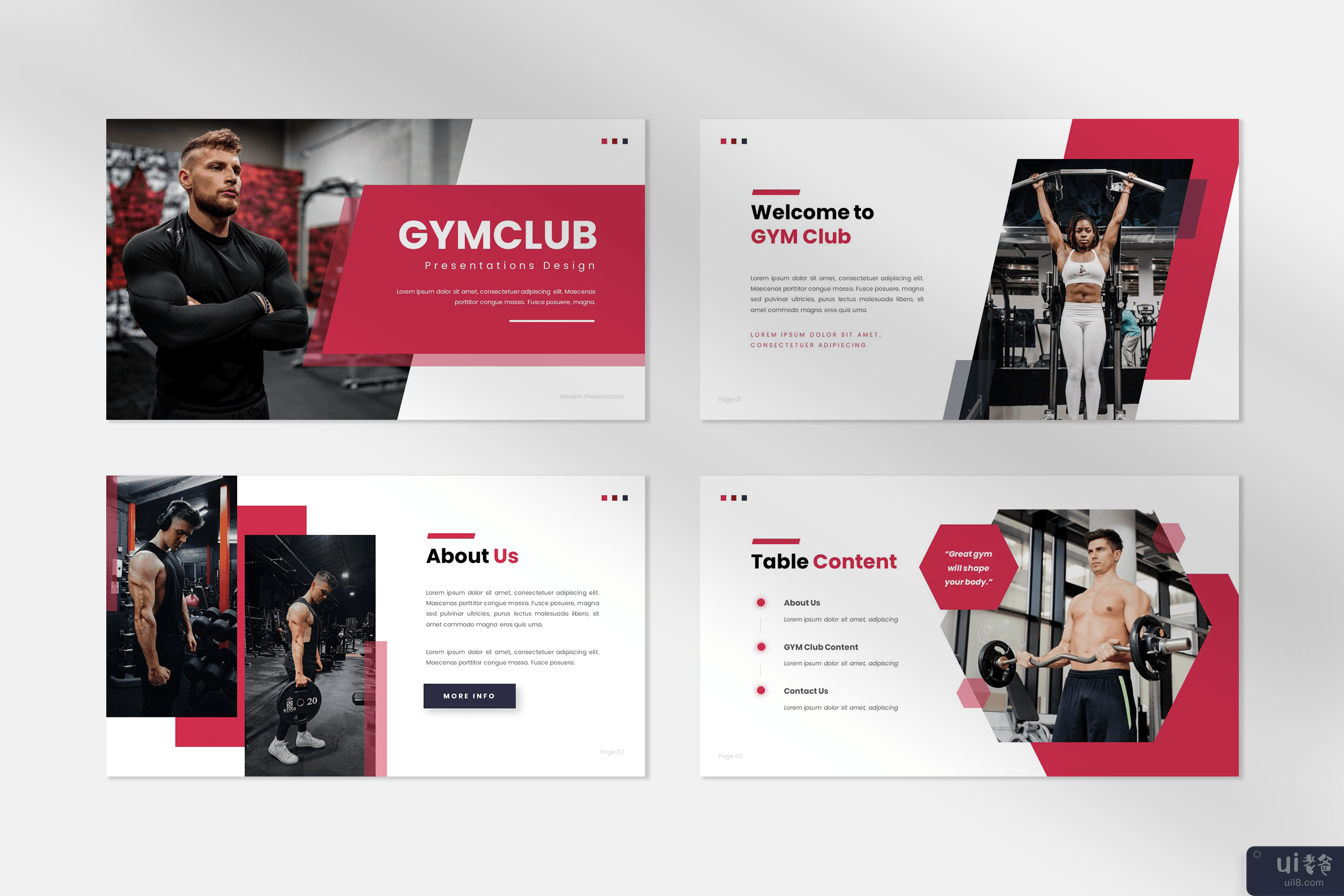 健身房主题演讲模板(Gymclub Keynote Template)插图5