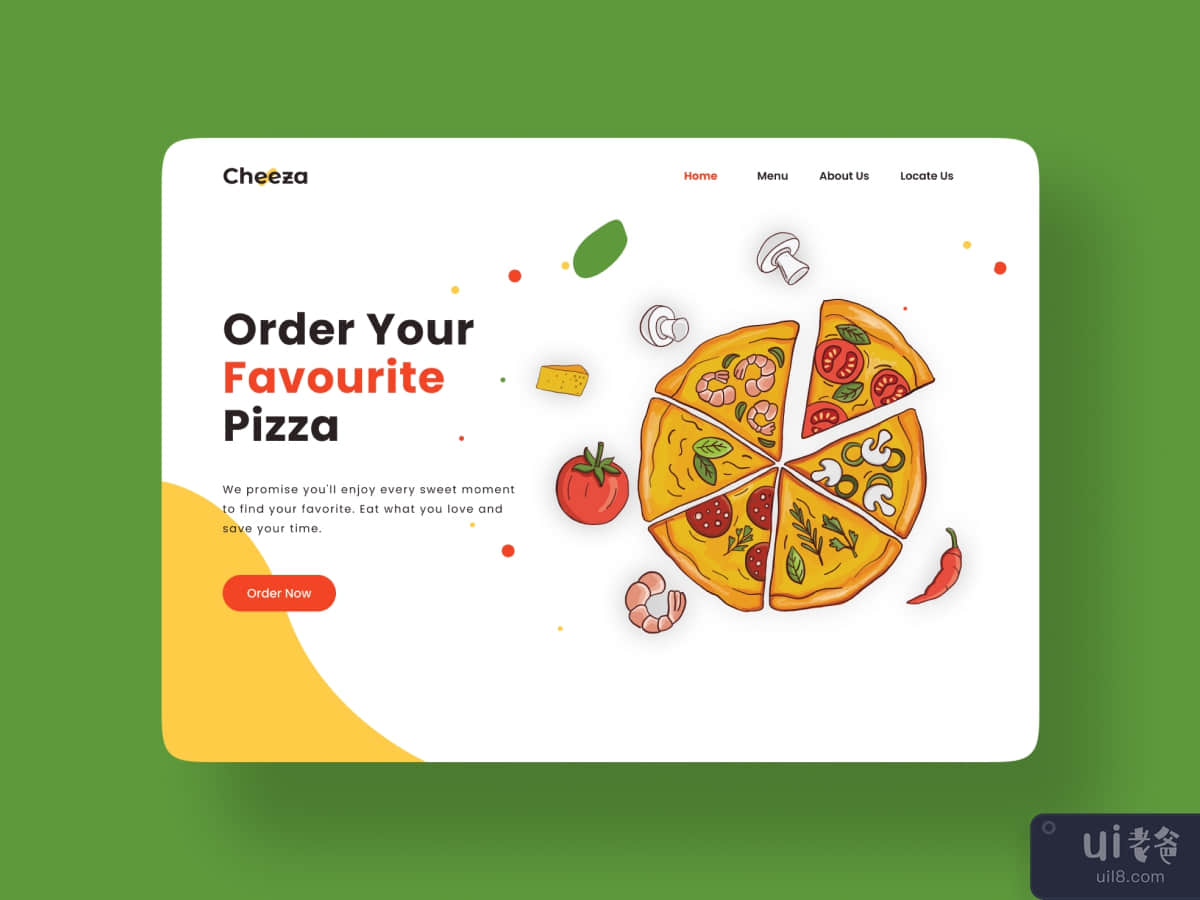 Cheeza Pizza Landing Page