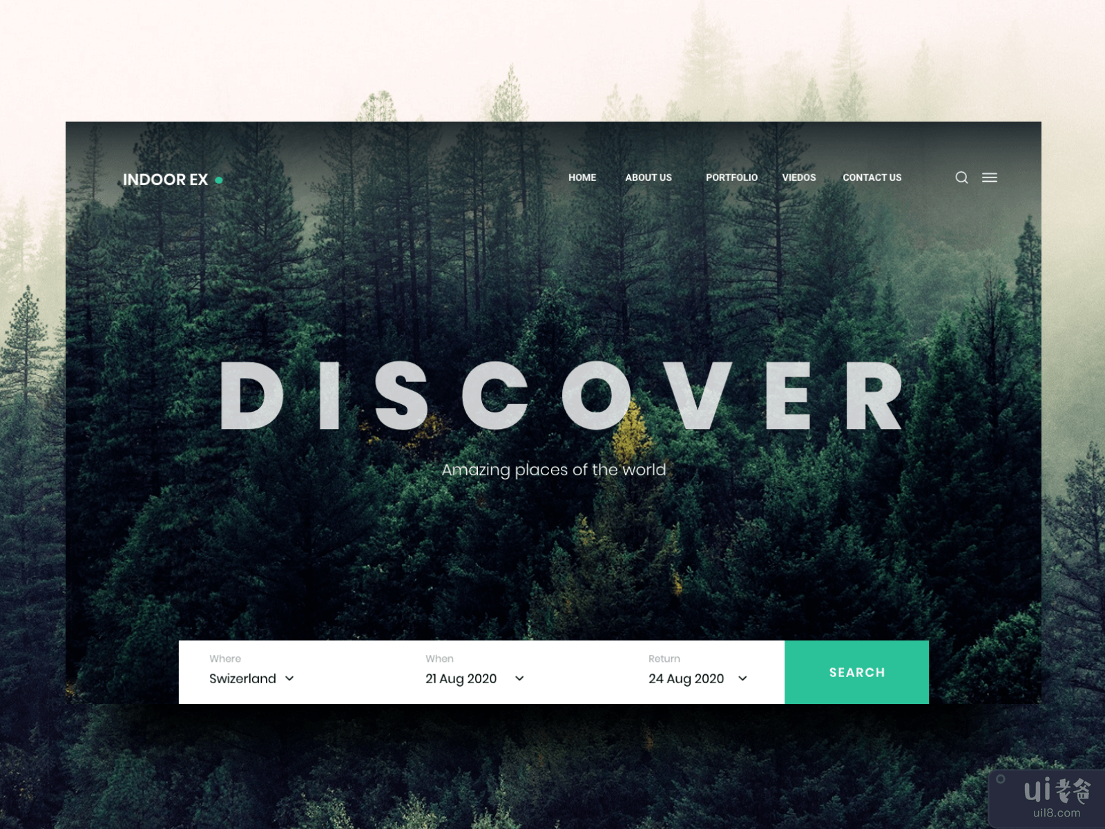 Travel Web UI Design