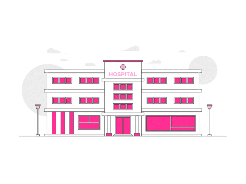 Hospital Building Animation (SVG Animation)