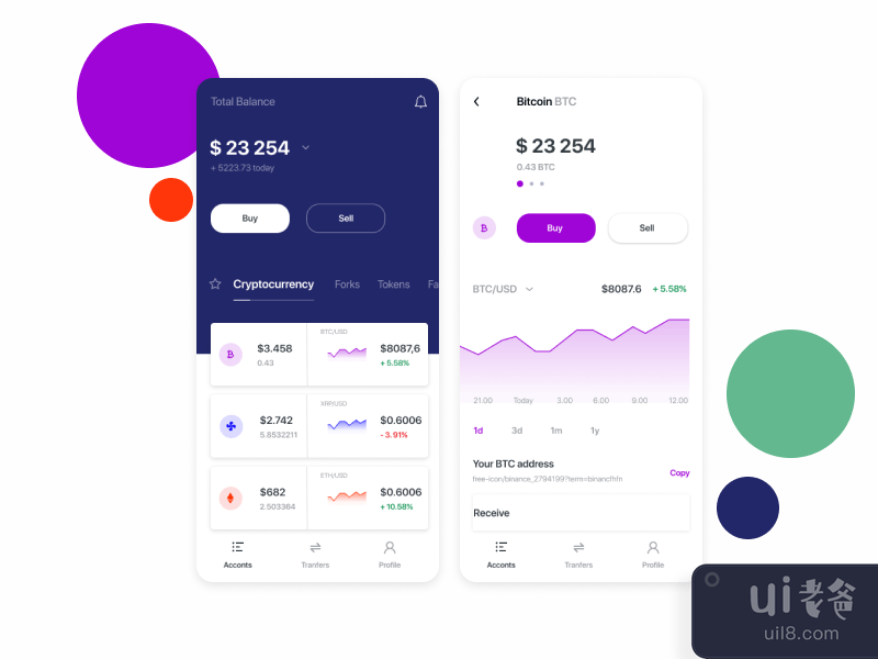 Multicurrency Wallet UI Concept