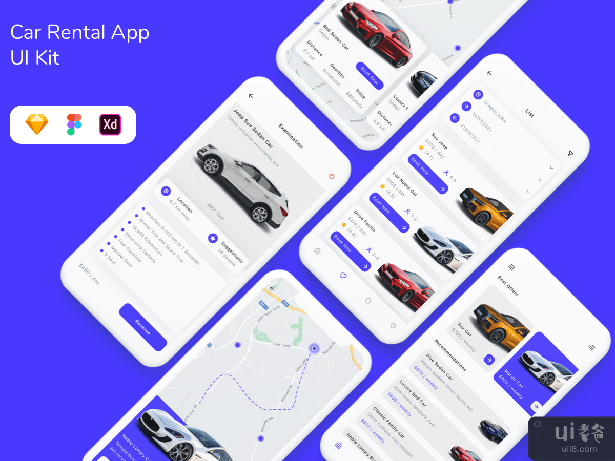 Car Rental App UI Kit