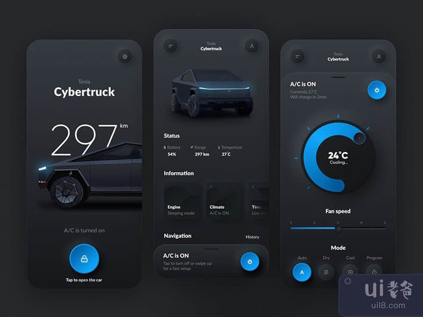 汽车设置应用程序设计(Car Setup App Design)插图