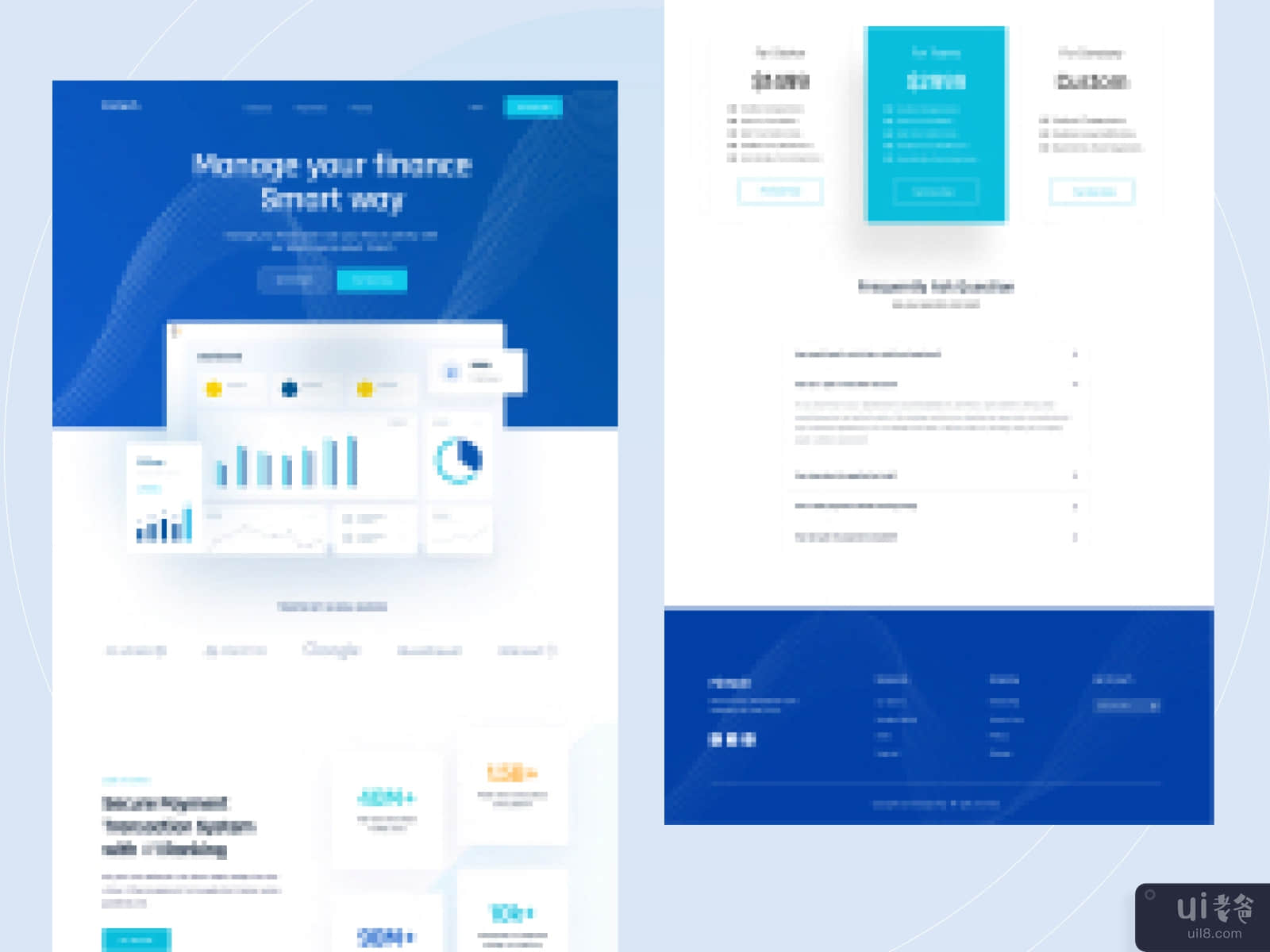 Fintech Saas Landing Page Design Concept