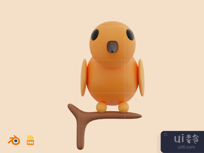 Bird - Cute 3D Animal (front)