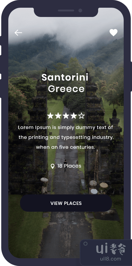 最喜欢的地方和旅游应用程序用户界面(Favorite Place &  Travel App UI)插图1