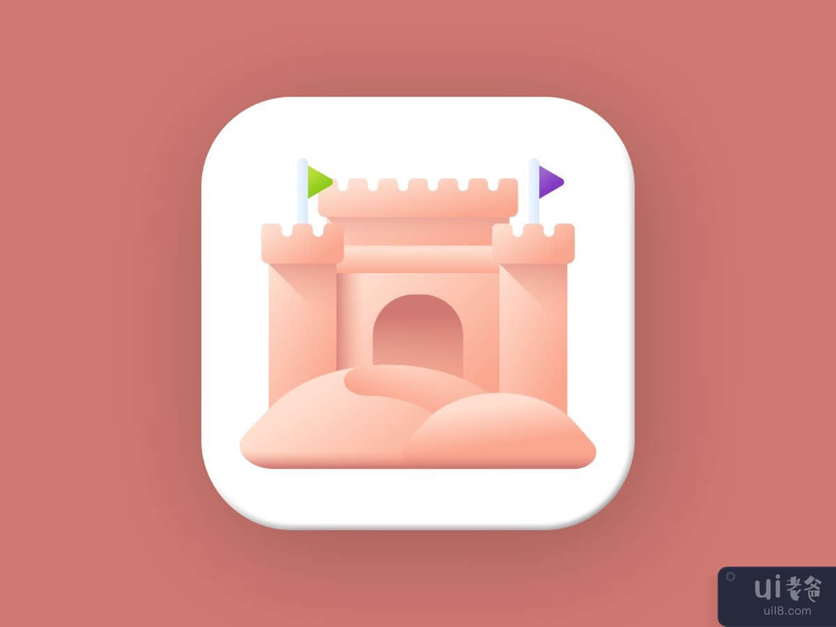 沙堡标志(Sand Castle Logo)插图1