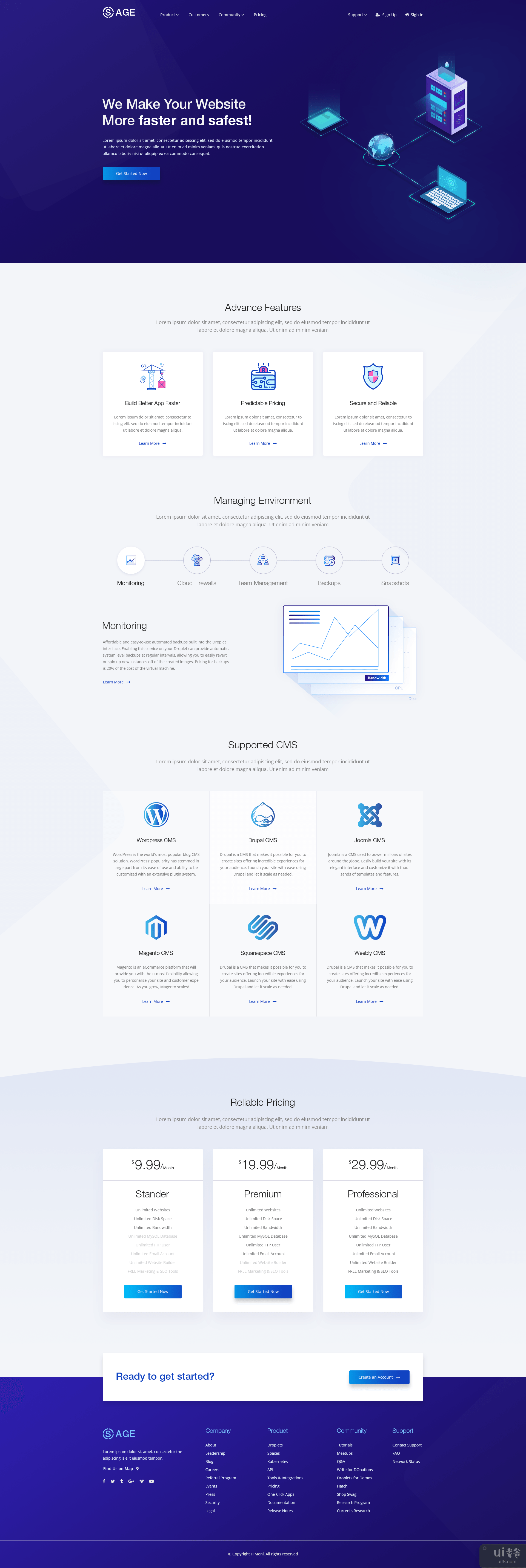 SaaS 托管和 PSD 模板(SaaS Hosting & PSD Template)插图