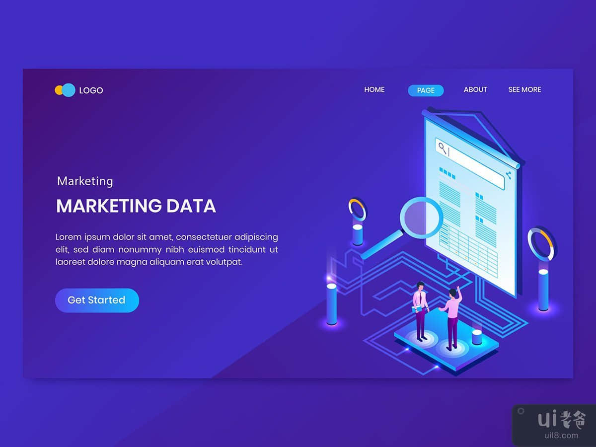 Insometric Marketing Research Concept  Landing Page