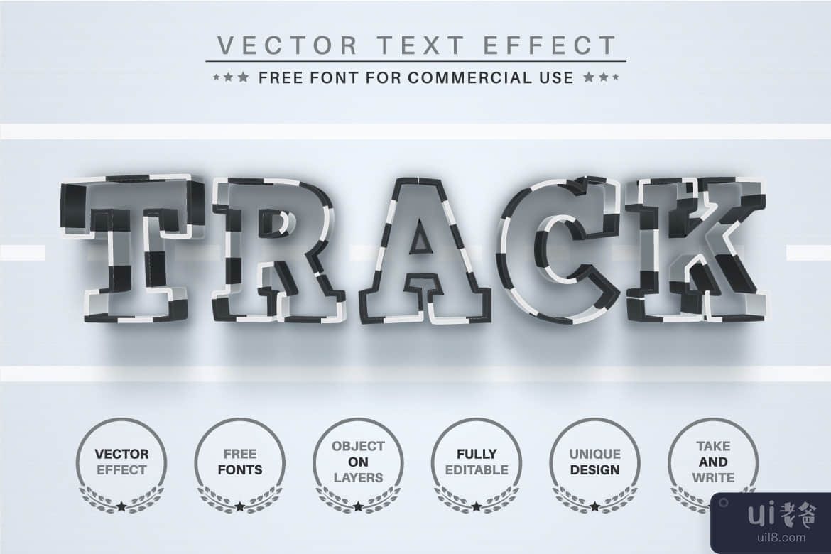 Drive - 可编辑的文本效果，字体样式(Drive - Editable Text Effect, Font Style)插图2