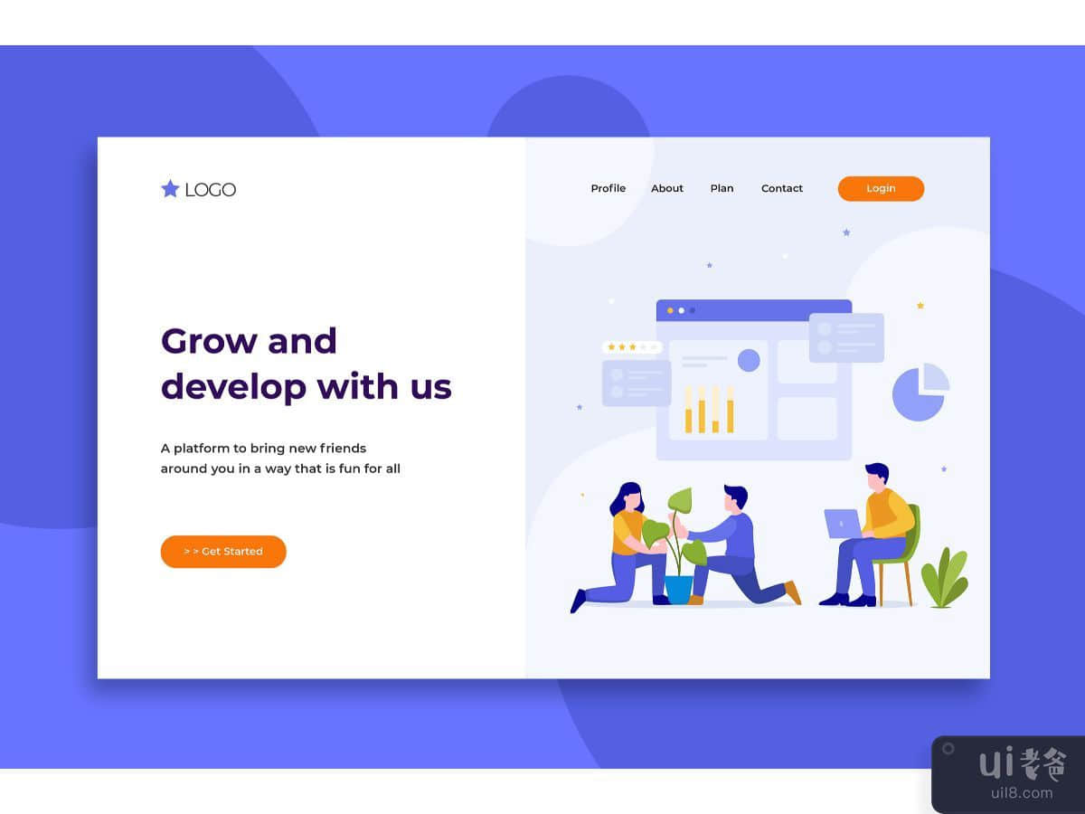 Flat Illustration Landing Pages