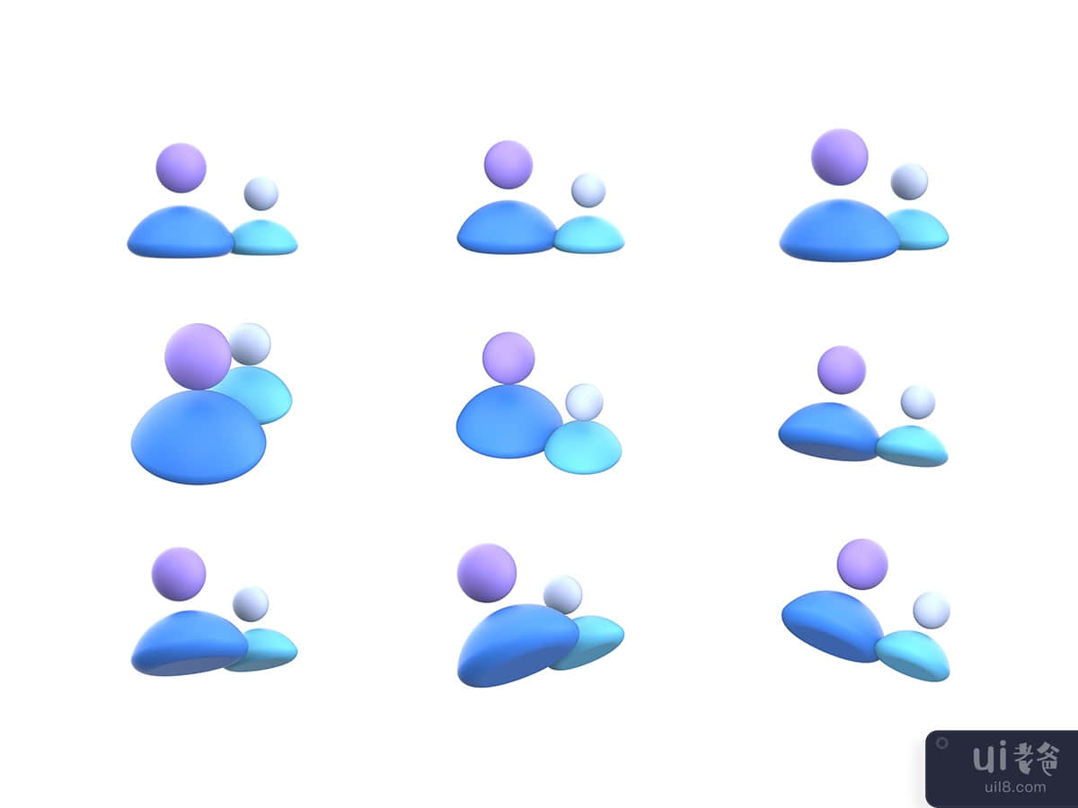 People 3D icon