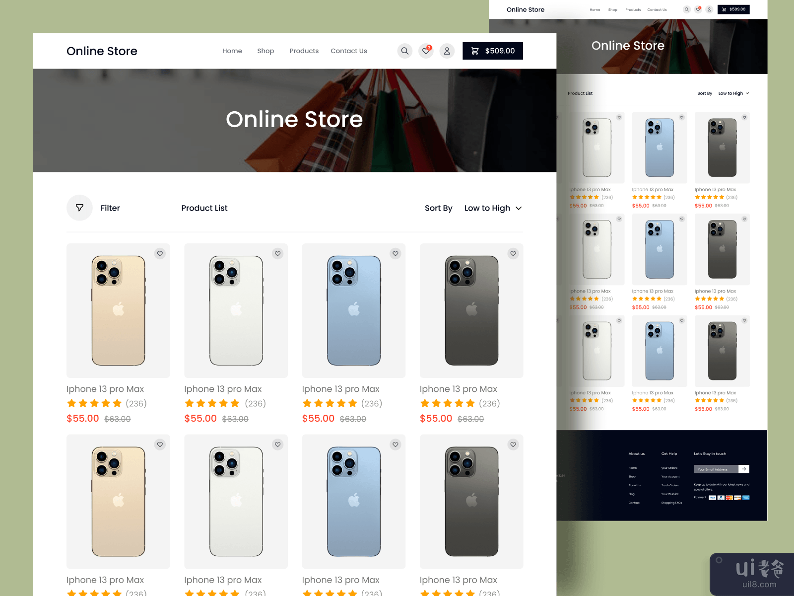 E commerce web Product page