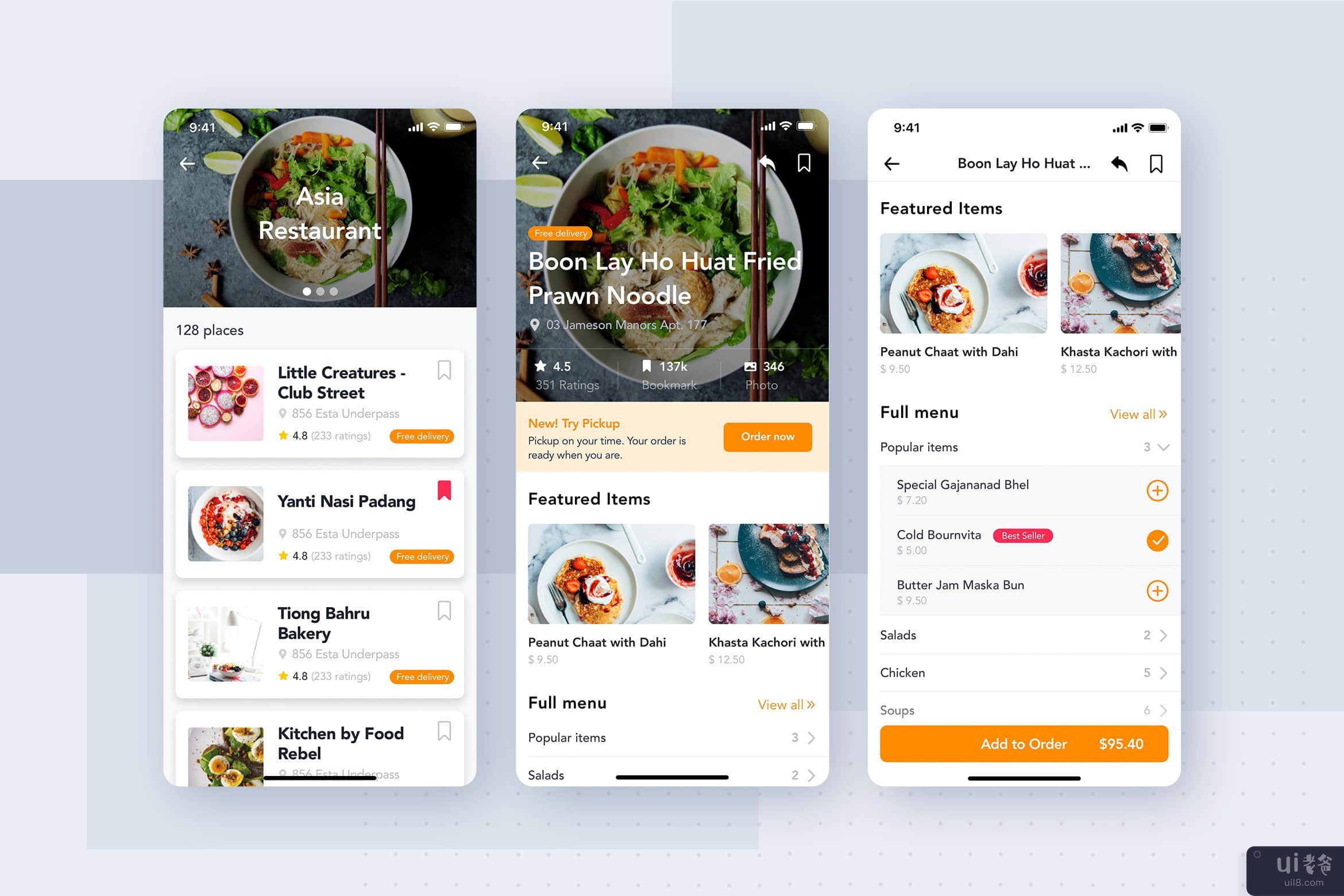 食品订单移动应用程序 UI 套件(Food Order mobile app UI Kit)插图7
