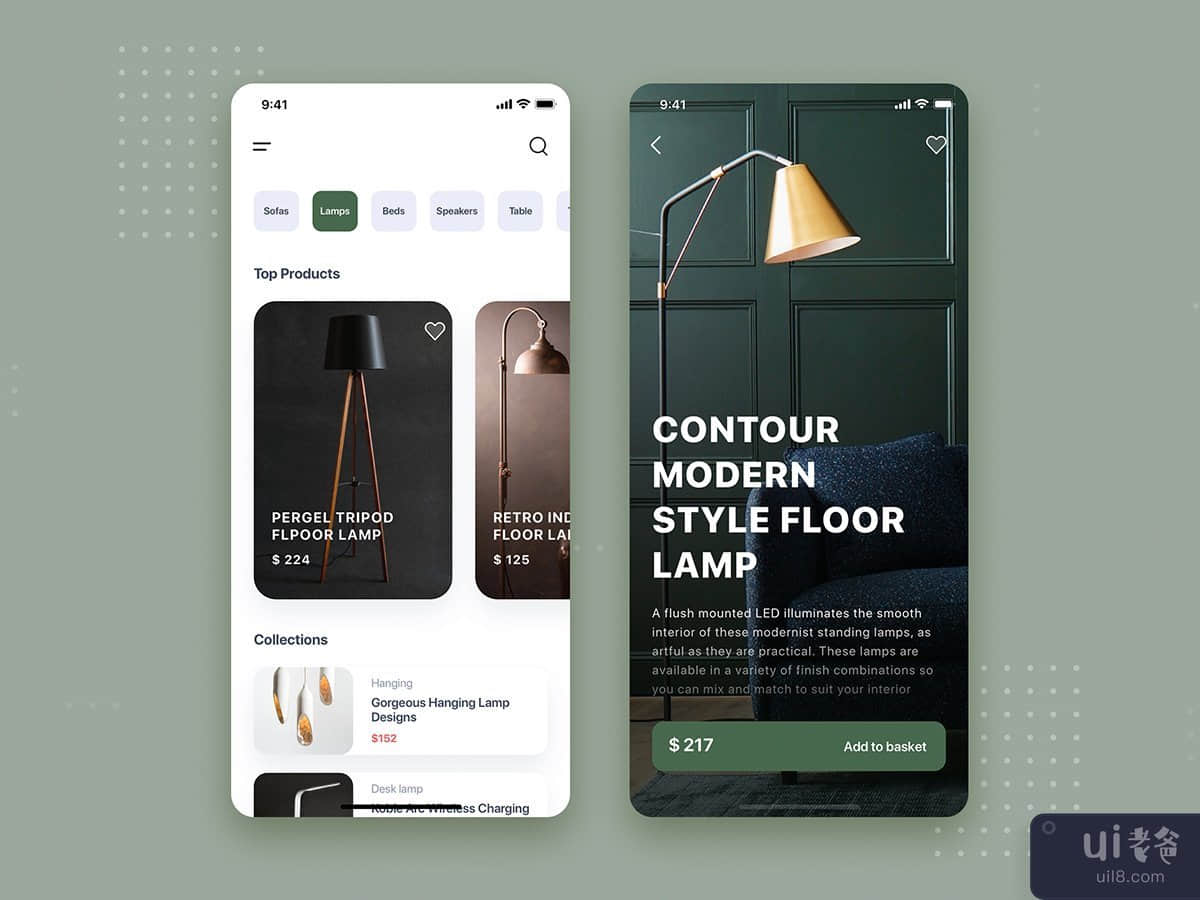 Furniture Shop Mobile App UI Kit Template
