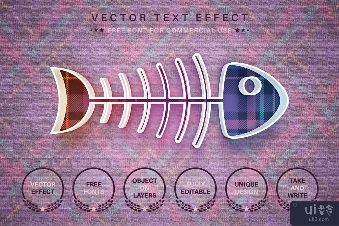Tartan - 可编辑的文字效果，字体样式(Tartan - Editable Text Effect, Font Style)插图1