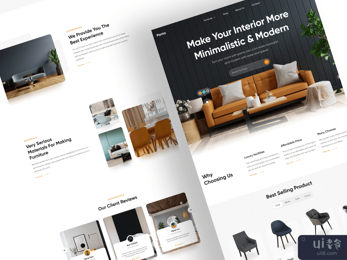 家具登陆页面(Furniture Landing Page)插图1